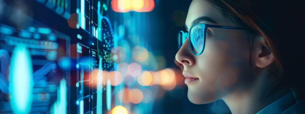  A woman looks at the progress of her marketing campaign using their multi-channel marketing automation tool